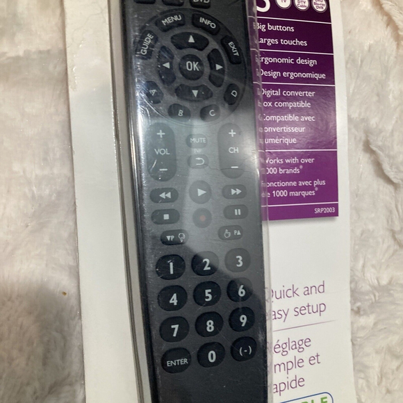 Philips Universal Remote Control SRP2003/27 New Damaged Package Tested Works - Picture 2 of 6
